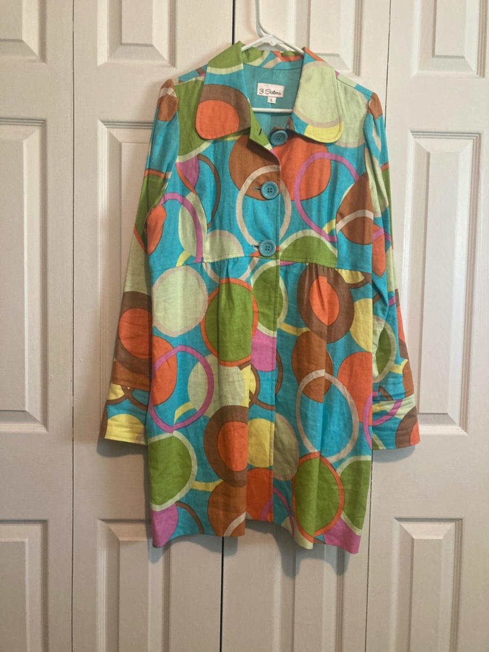 3 Sisters Tunic Jacket. Size L.